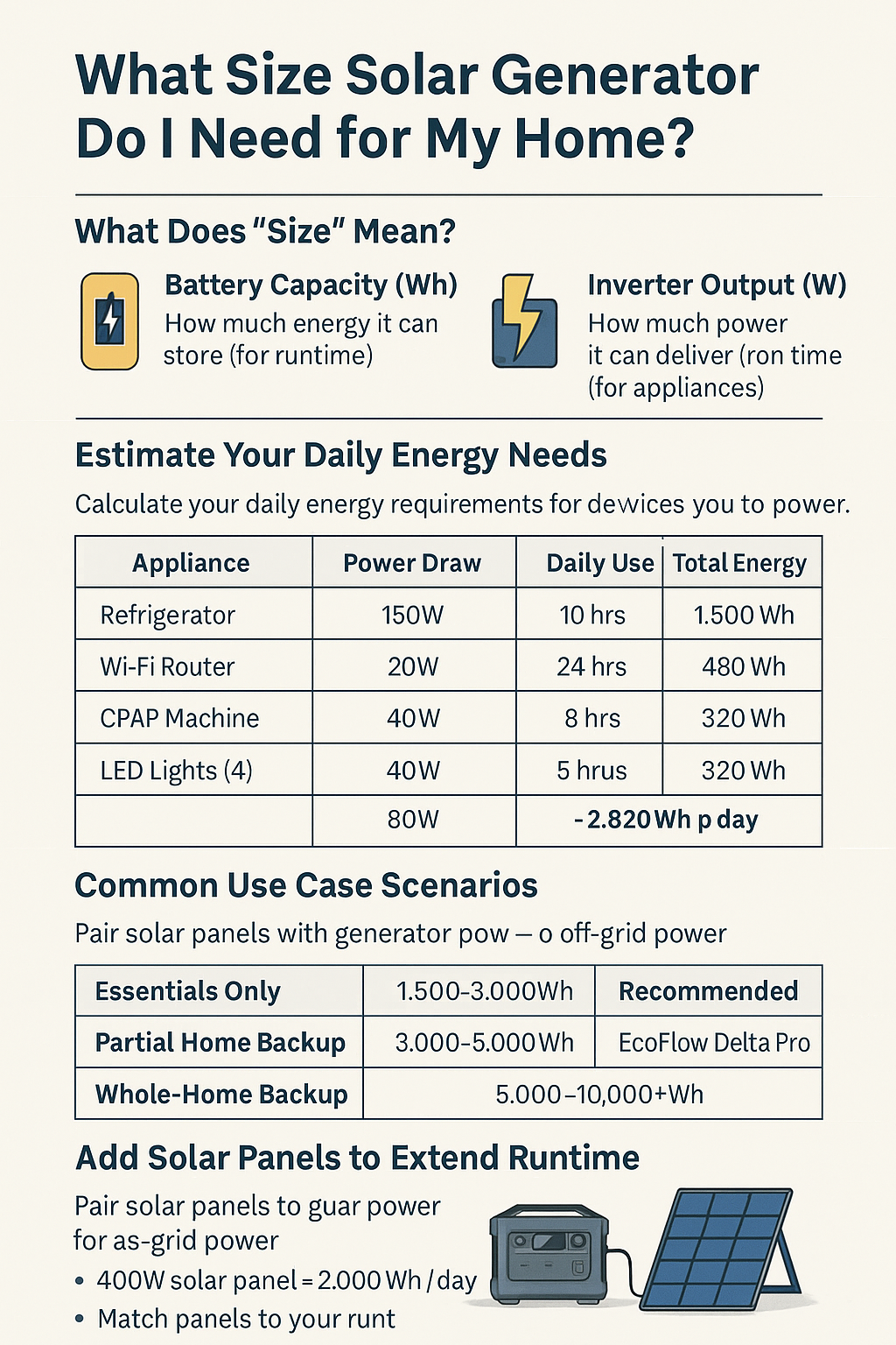 What Size Solar Generator Do I Need for My Home?