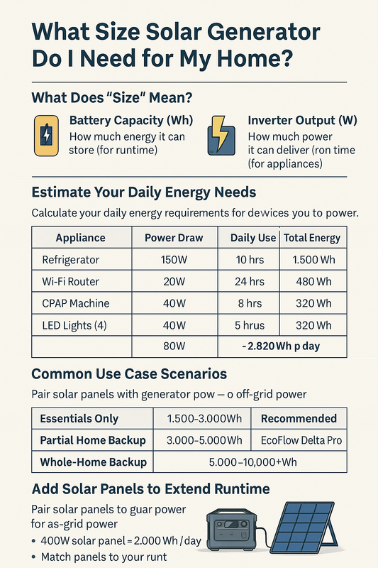 What Size Solar Generator Do I Need for My Home?
