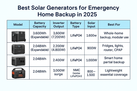Best Solar Generators for Emergency Home Backup in 2025