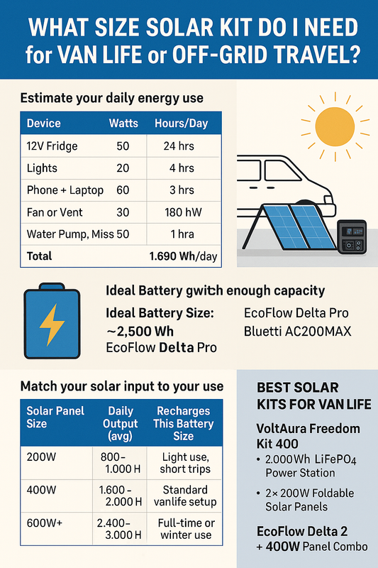 What Size Solar Kit Do I Need for Van Life or Off-Grid Travel?
