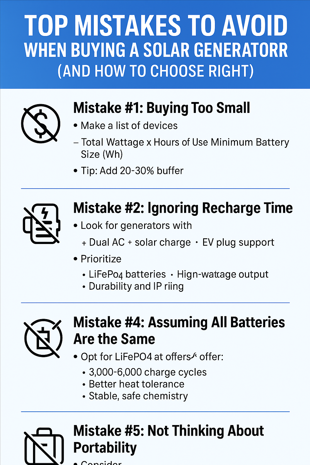 Top Mistakes to Avoid When Buying a Solar Generator (And How to Choose Right)