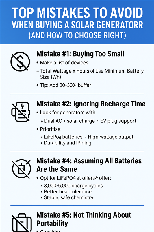 Top Mistakes to Avoid When Buying a Solar Generator (And How to Choose Right)