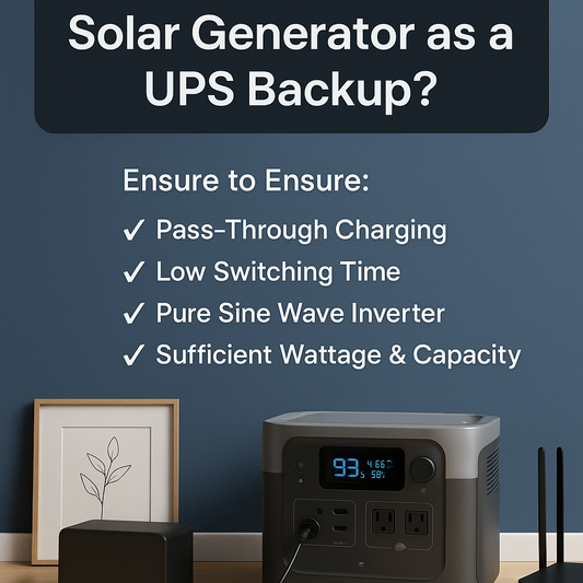 Can I Use a Solar Generator as a UPS Backup?