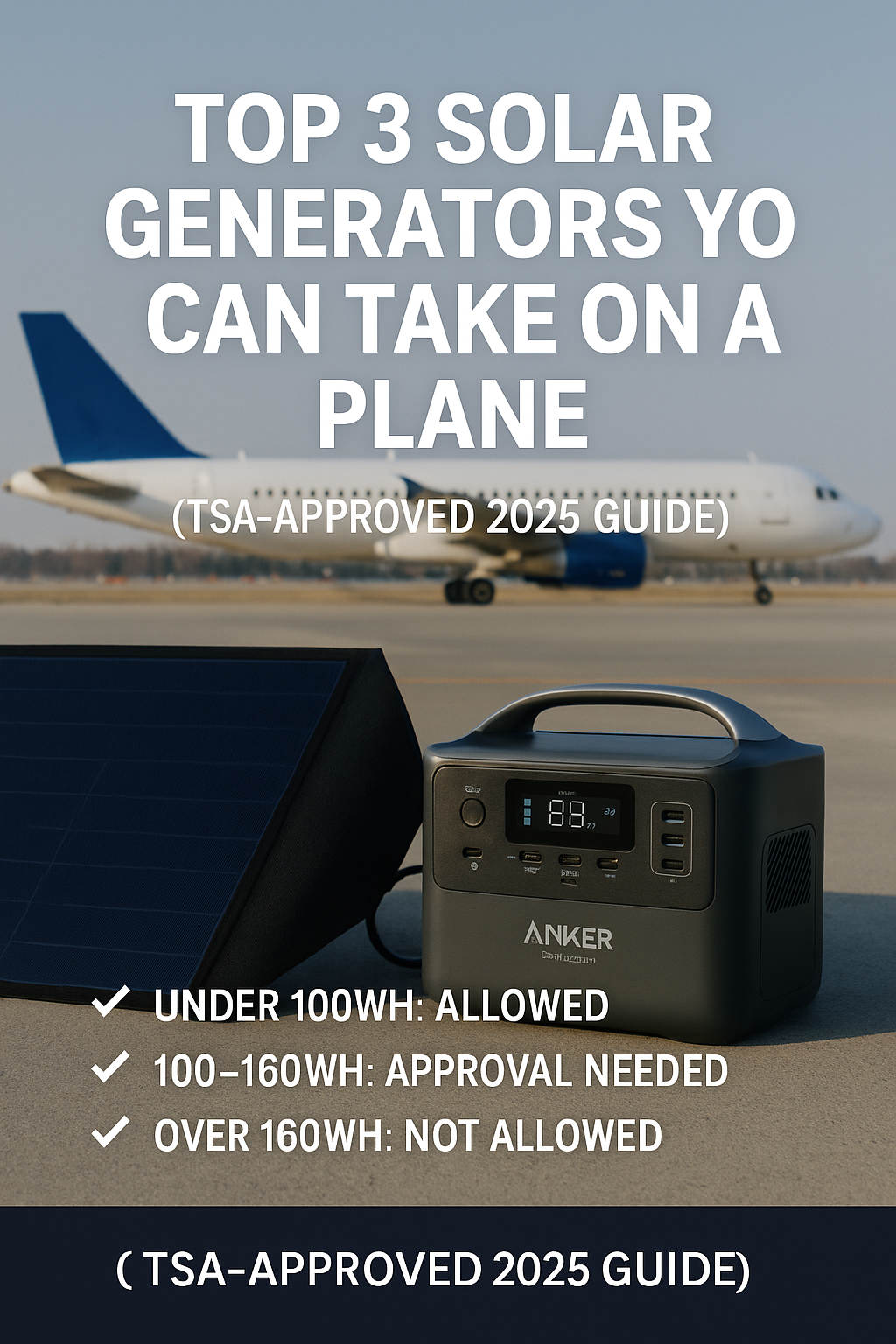 Top 3 Solar Generators You Can Take on a Plane (TSA-Approved 2025 Guide)