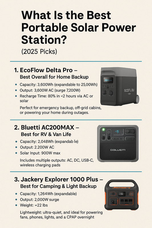 What Is the Best Portable Solar Power Station? (2025 Buying Guide)