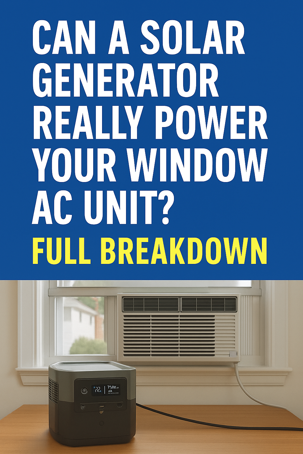 Can a Solar Generator Power a Window AC Unit? Full Breakdown